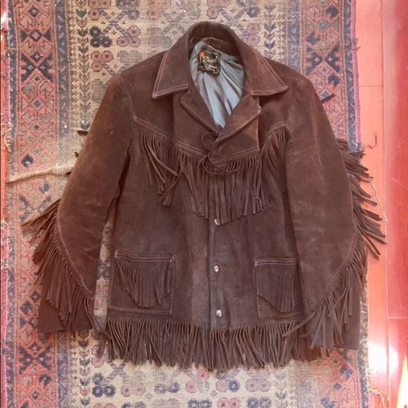 Vintage 60s/70s Suede Fringe Jacket in Brown - Picture 1 of 6